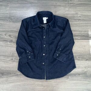 Calvin Klein Jeans Indigo Womans Denim Button Down Shirt